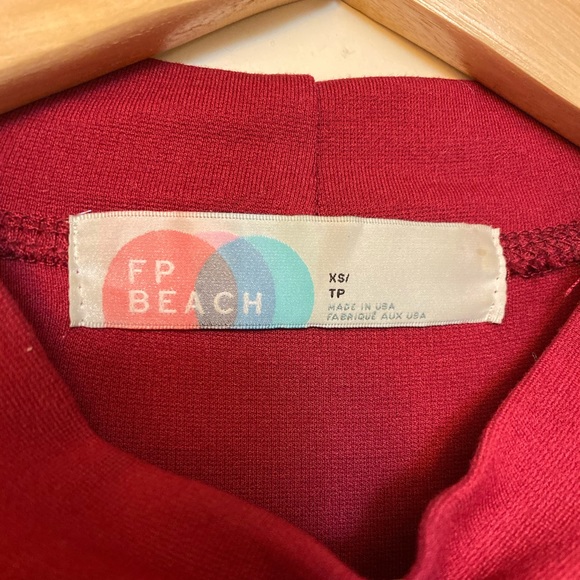 Free People Beach Red Mockneck Mini Dress - Picture 2 of 2